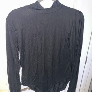 Chic Black Long Sleeve Bodysuit